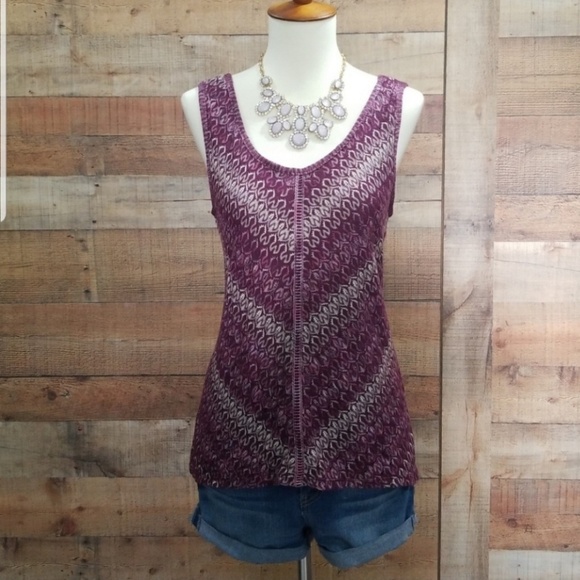 WHBM sleeveless chevron top - Picture 1 of 8